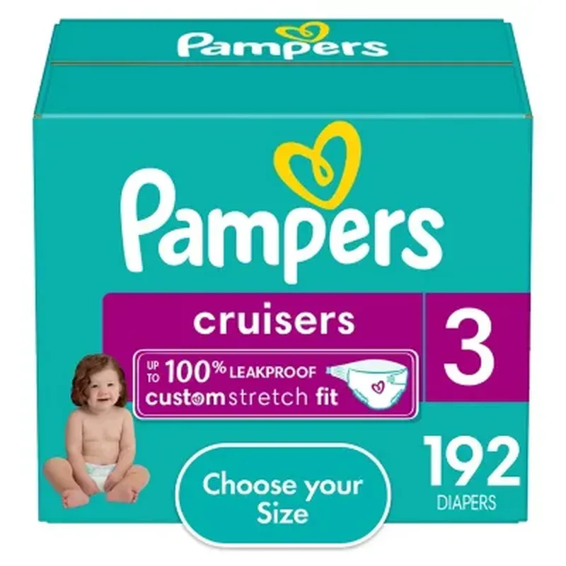 Pampers Cruisers Stay-Put Fit Diapers (Sizes:3-7) - Image 14