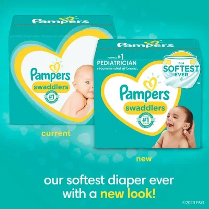 Pampers Swaddlers Softest Ever Diapers (Sizes: Newborn -7) - Image 9