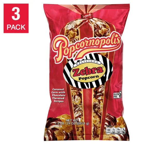 Popcornopolis Zebra Popcorn 24 oz, 3-count - Image 5