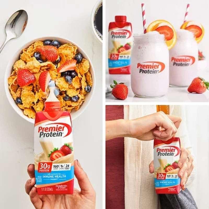 Premier Protein 30G High Protein Shake, Strawberries & Cream (11 Fl. Oz., 15 Pk.) - Image 6