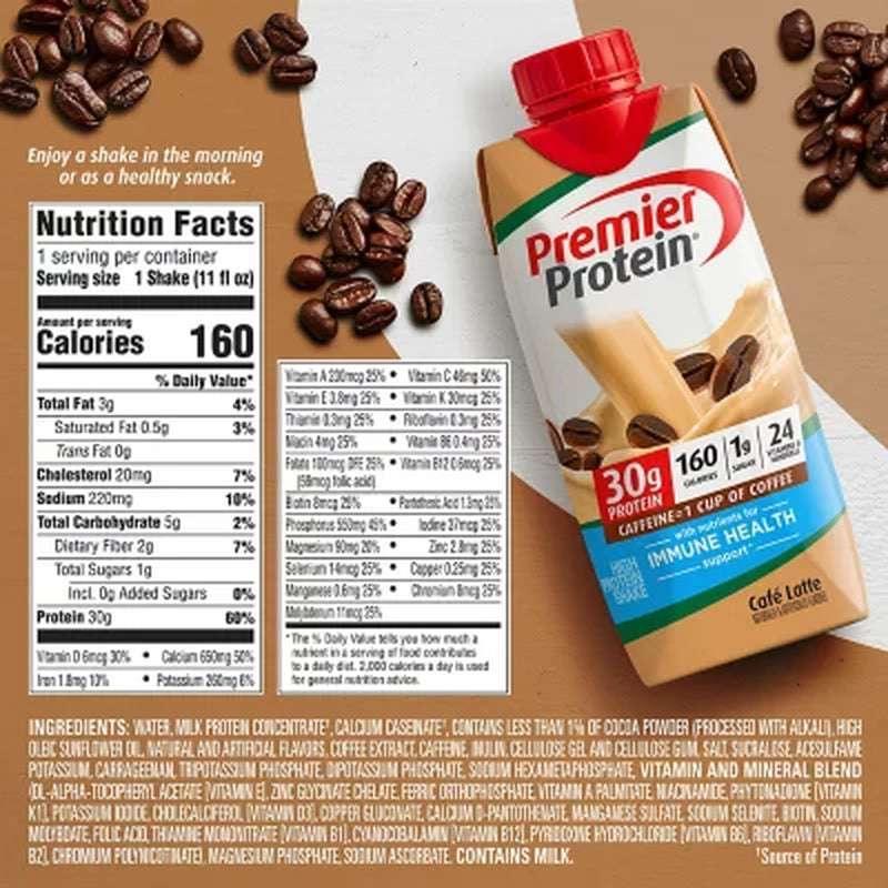 Premier Protein 30G High Protein Shake, Cafe Latte (11 Fl. Oz., 15 Pk.) - Image 5