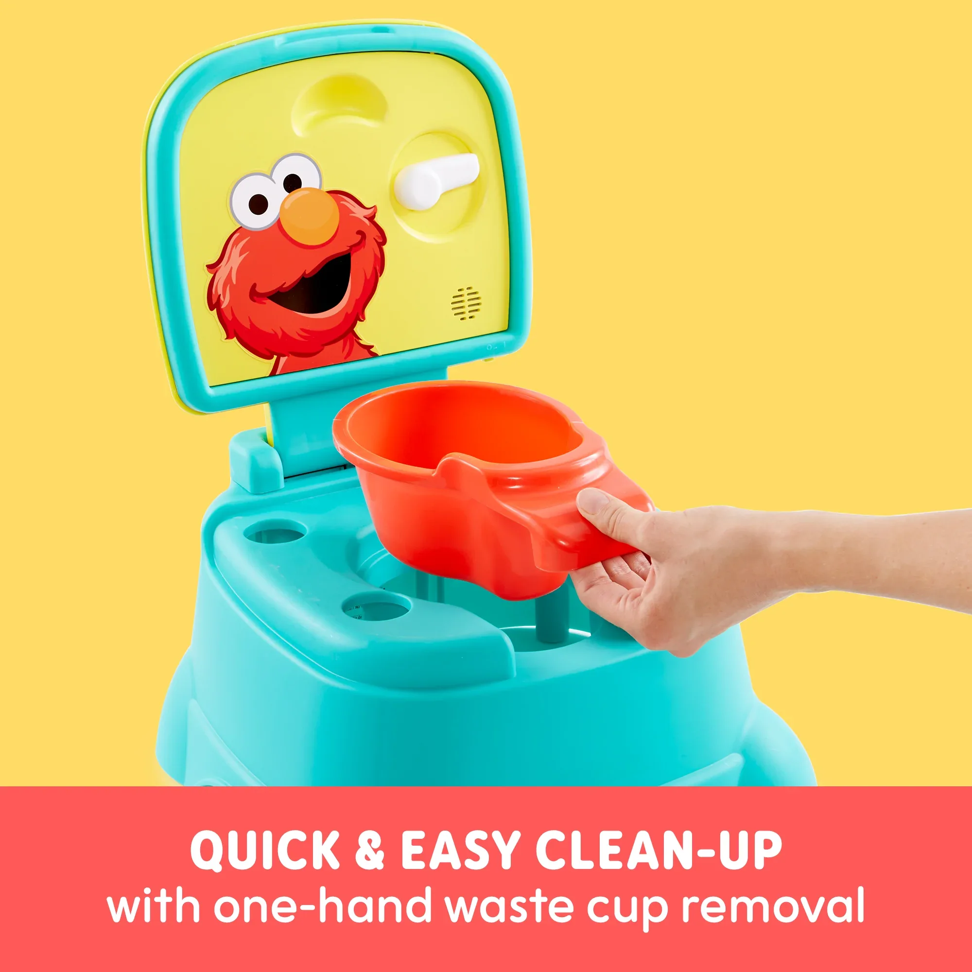 Sesame Street Elmo Hooray 3-in-1 Potty Chair, Toilet Trainer, Step Stool, Flush Handle, Unisex - Image 7