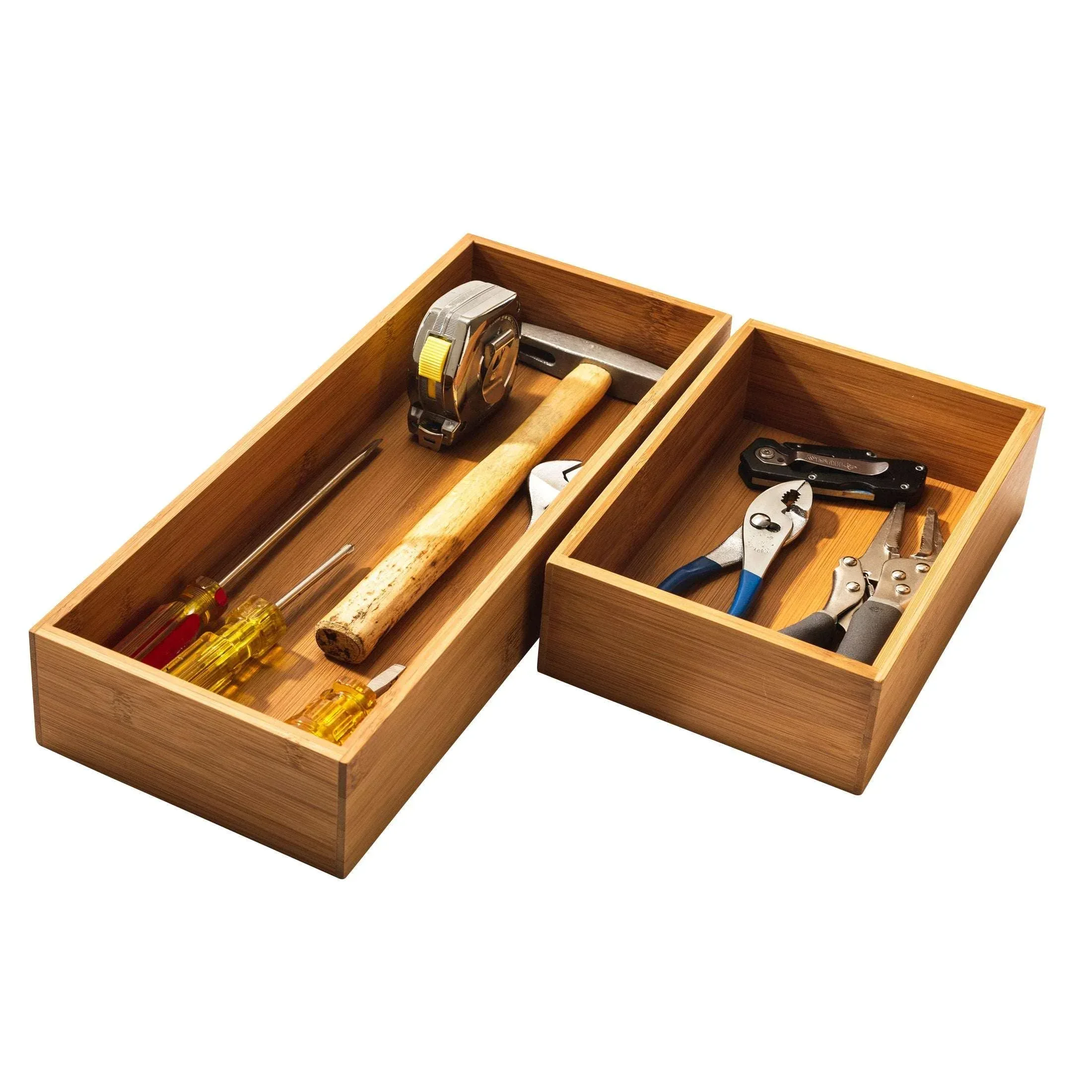 Seville Classics 10-piece Bamboo Storage Box Organizer Set - Image 8