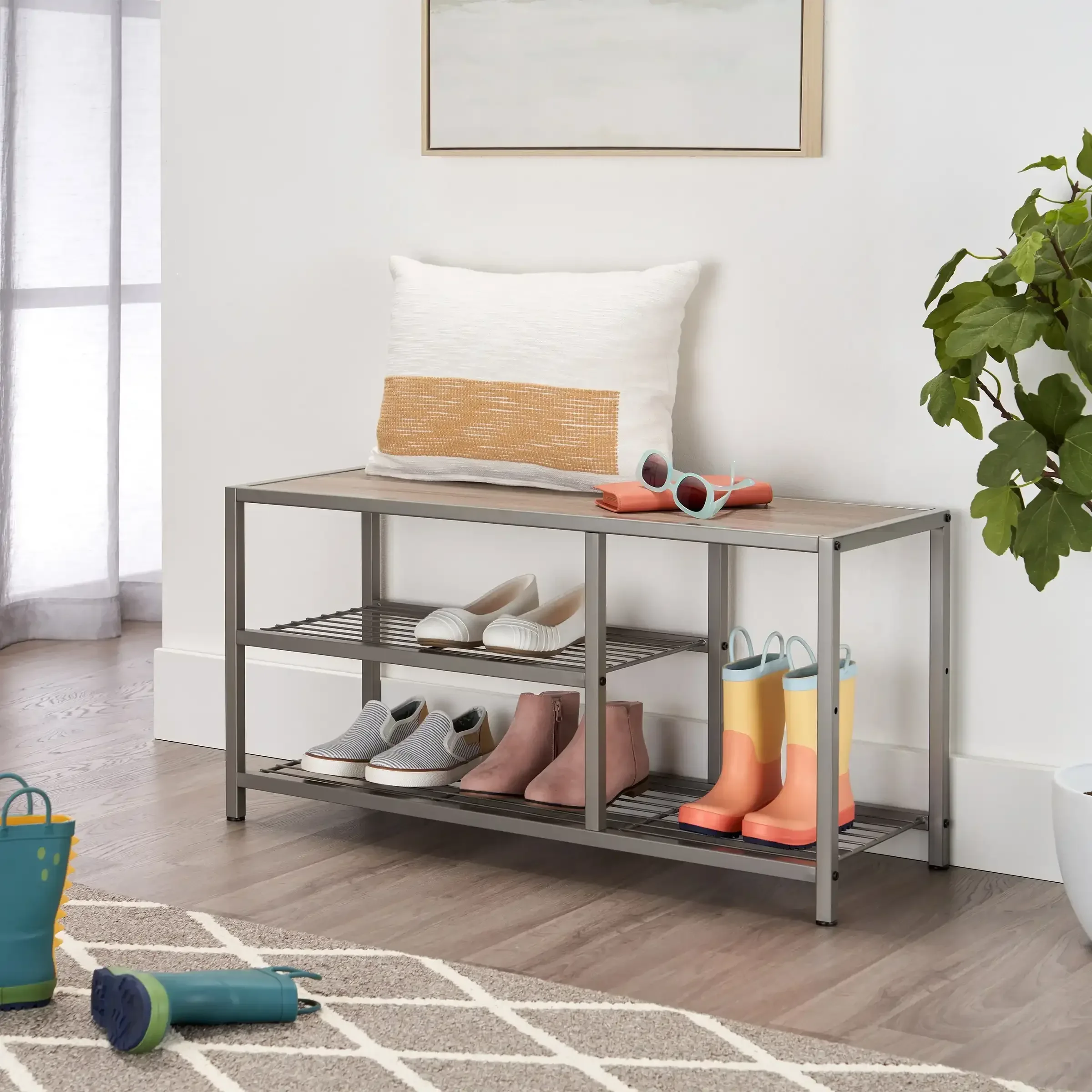 TRINITY Shoe Bench with Boot Storage - Image 5