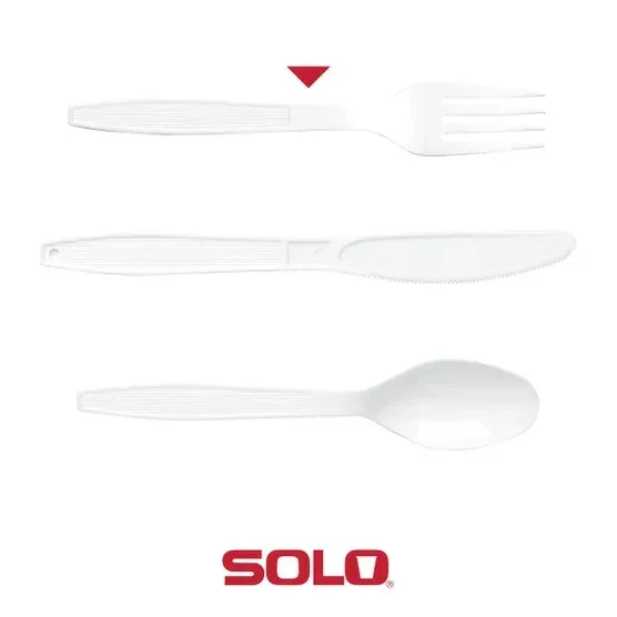 Solo Heavyweight Plastic Fork, White, 500-count - Image 5