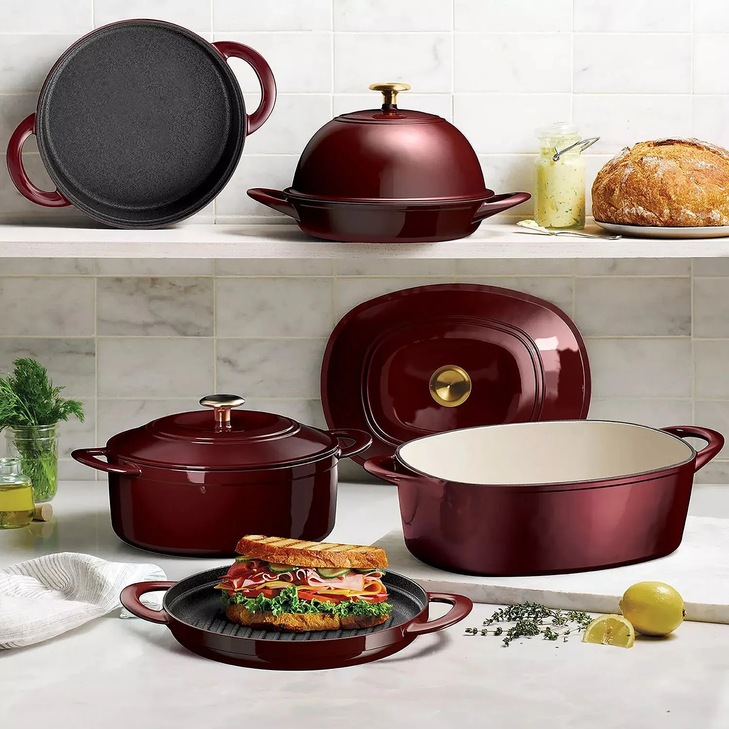 Tramontina 7-Quart Enameled Cast Iron Dutch Oven, Choose Color - Image 9