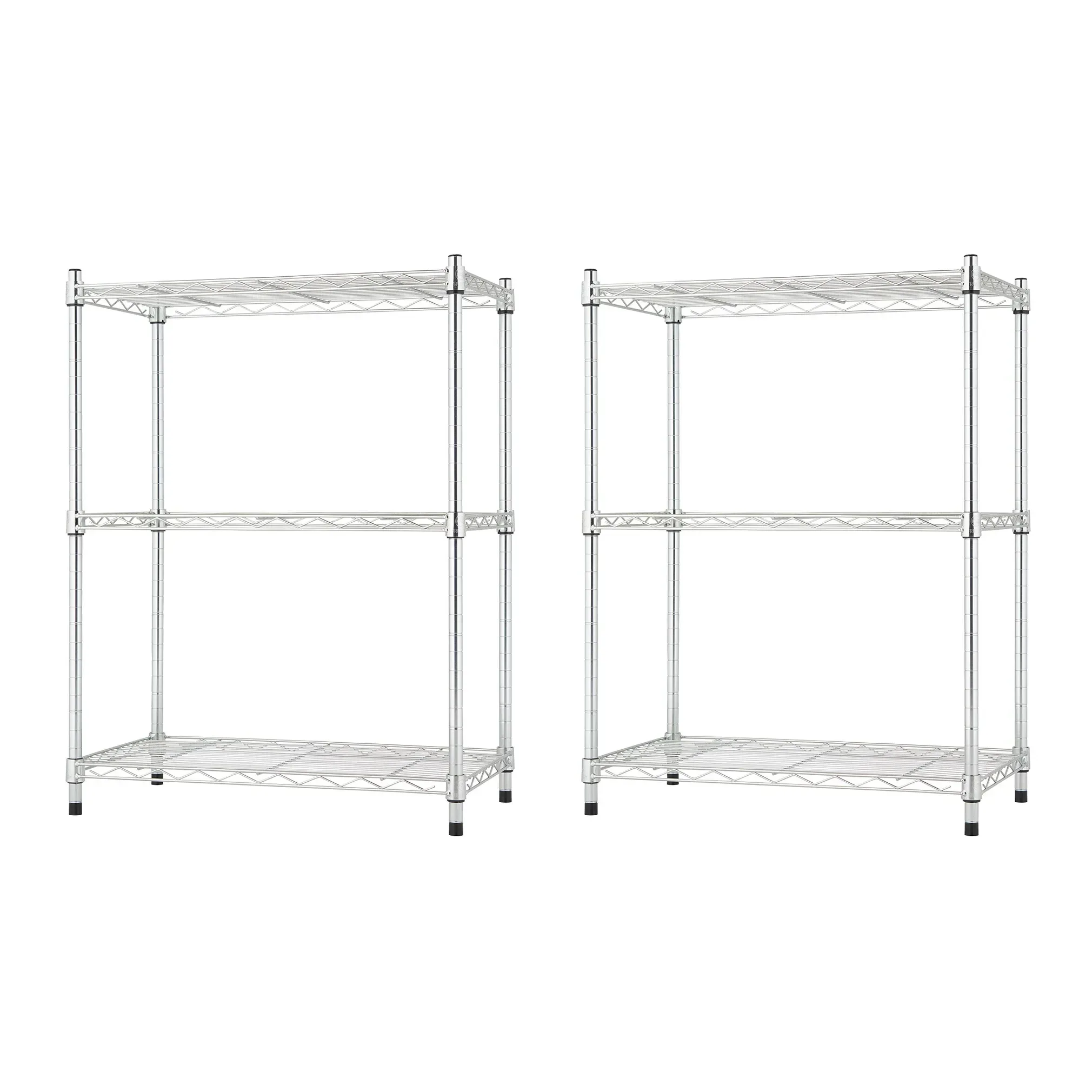 TRINITY 3-tier Modular Wire Shelving Rack 23" x 13" x 30", 2-pack - Image 10
