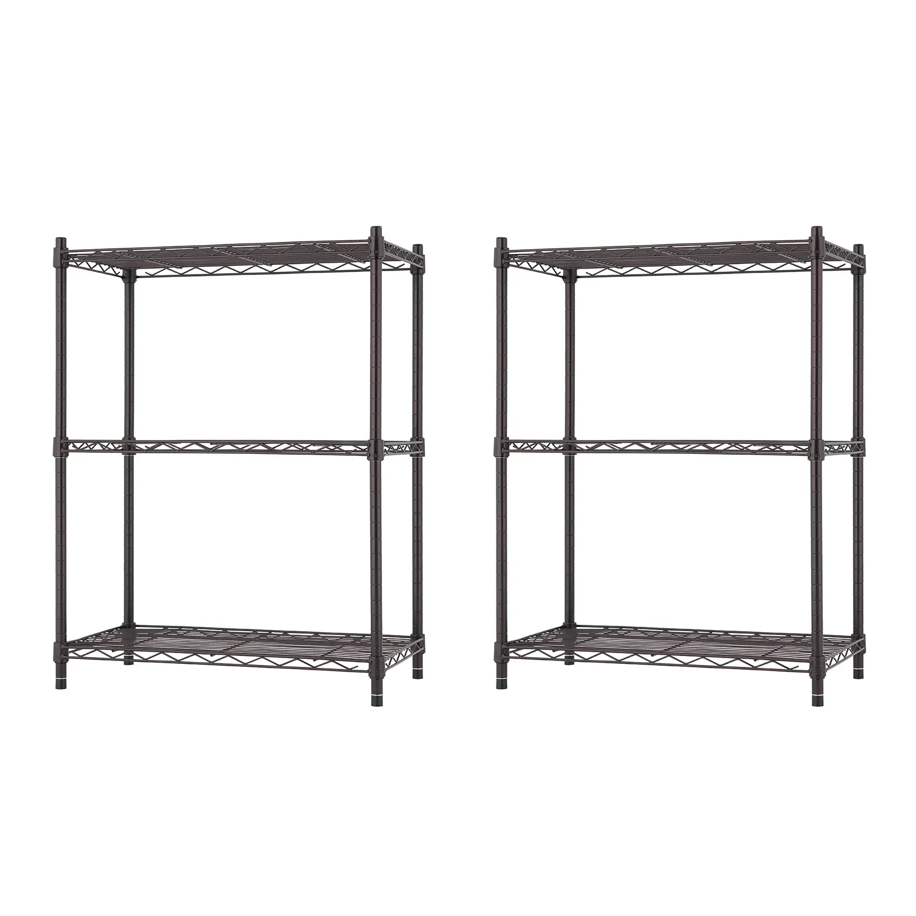 TRINITY 3-tier Modular Wire Shelving Rack 23" x 13" x 30", 2-pack - Image 11