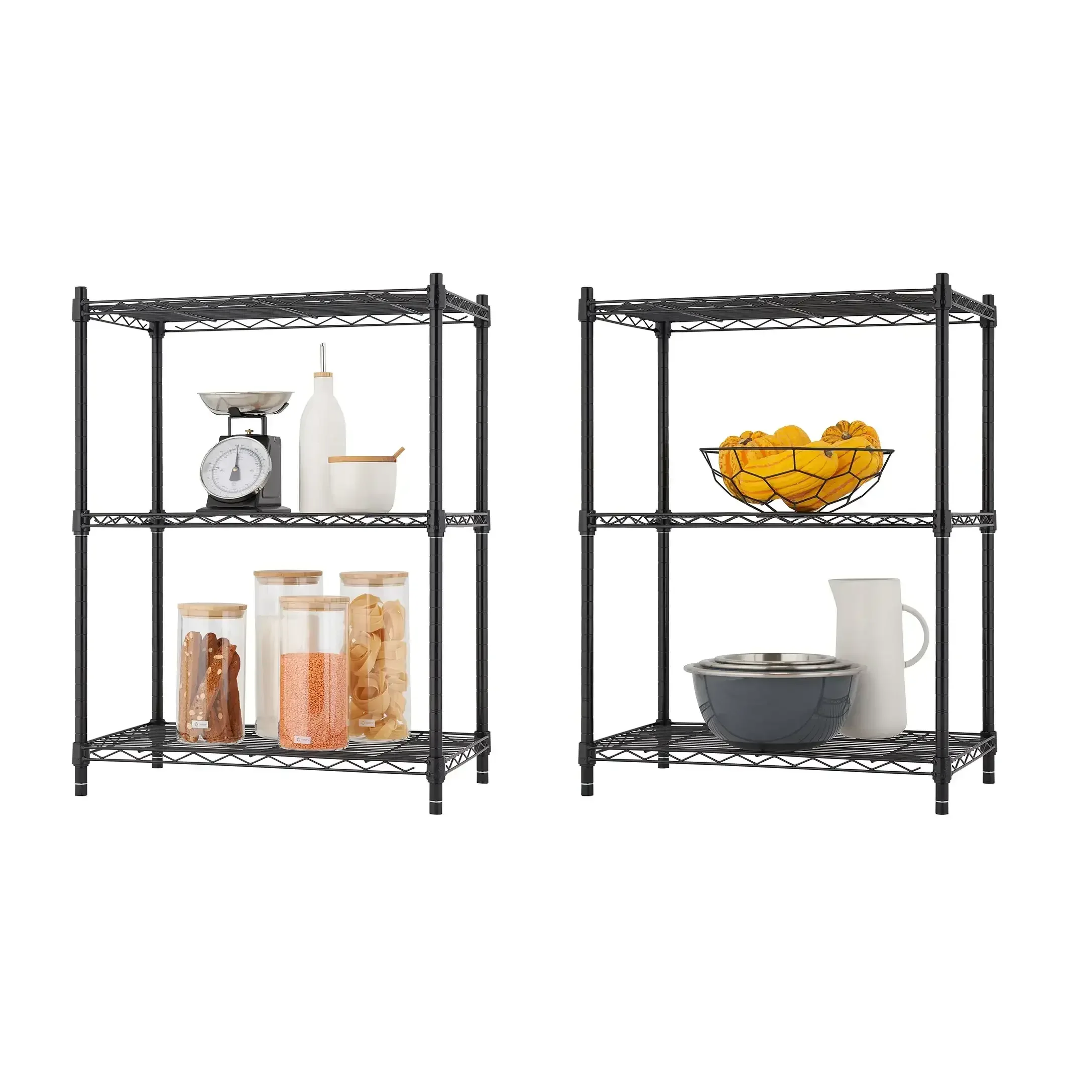 TRINITY 3-tier Modular Wire Shelving Rack 23" x 13" x 30", 2-pack - Image 5