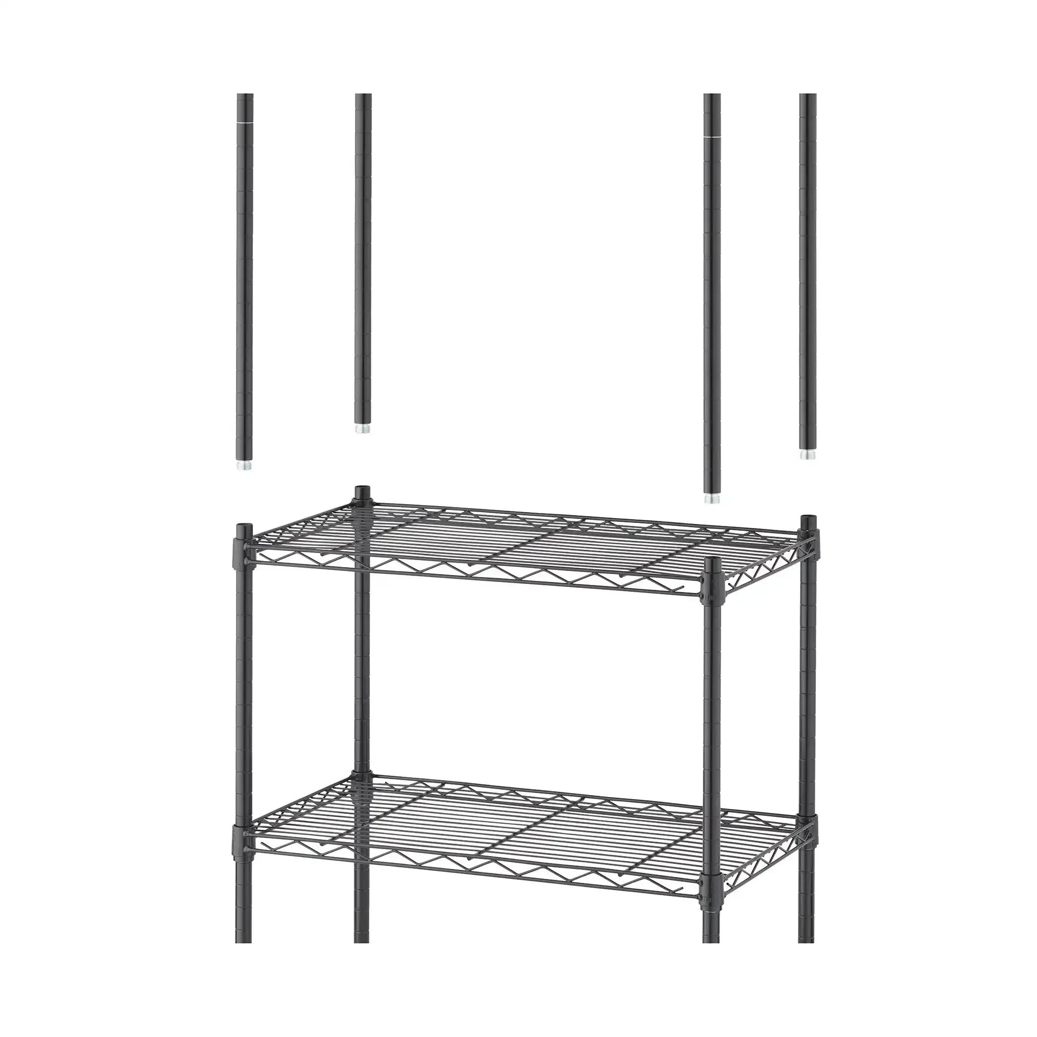 TRINITY 3-tier Modular Wire Shelving Rack 23" x 13" x 30", 2-pack - Image 8