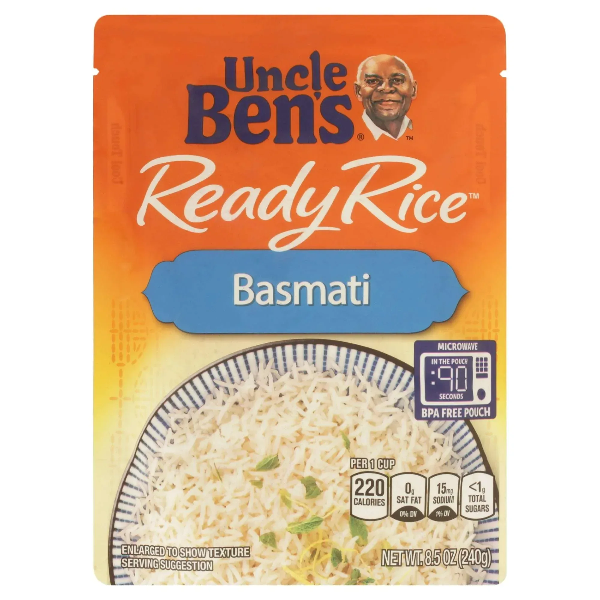 Uncle Ben's Ready Rice Basmati Rice, 8.5 oz SIDE - Image 8
